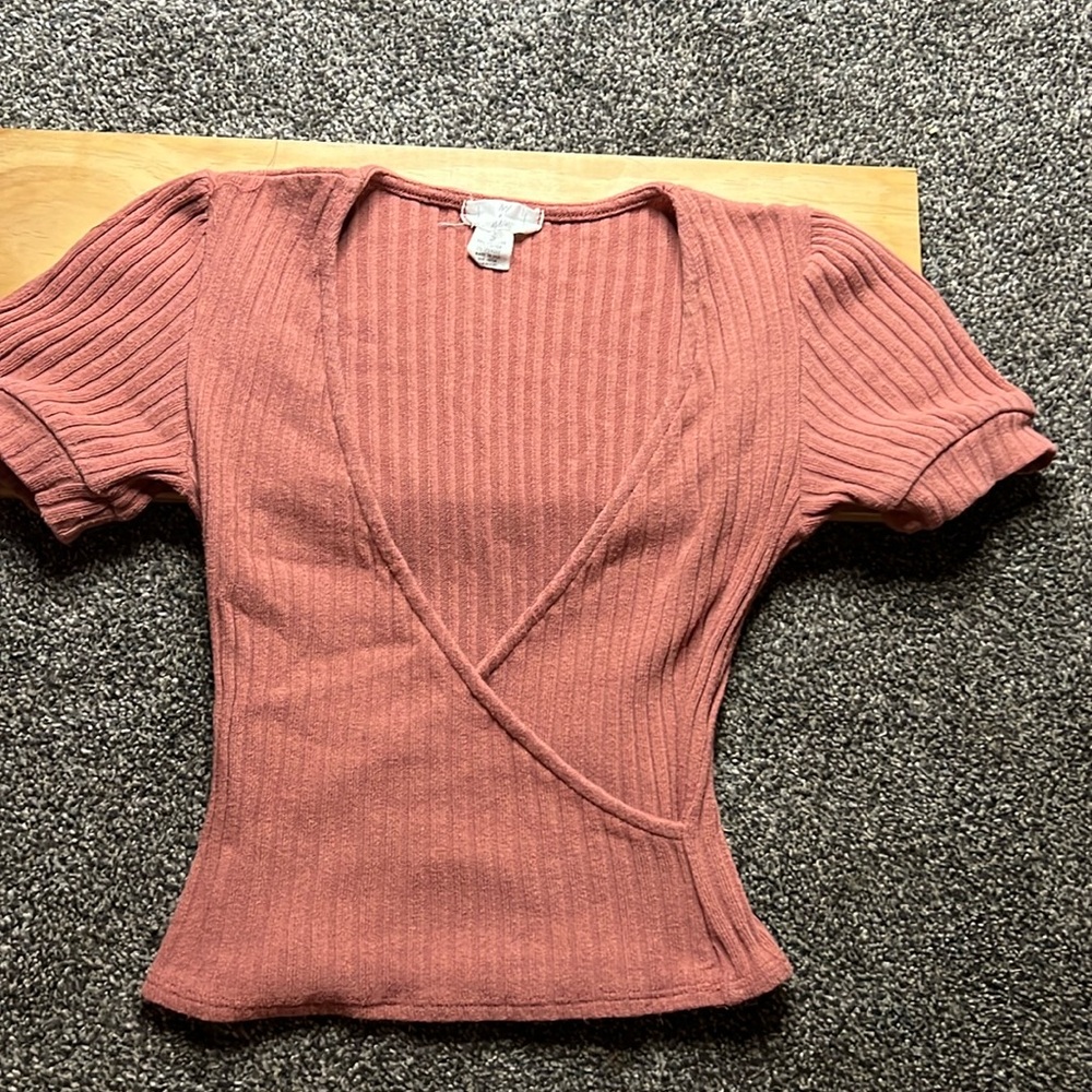 Ivy and main small mauve crop top